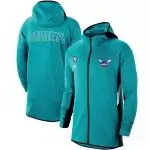 nike veste zipper hoodie nba charlotte hornets teal authentic